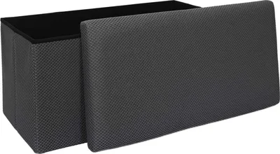 Zdjęcie produktu dla HowHomely Pufa szara pufa 76 x 38 x 38 cm pufa