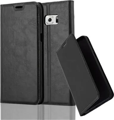Immagine prodotto di Cadorabo custodia per Samsung Galaxy S6 EDGE PLUS custodia protettiva in nero custodia per cellulare cover chiusura magnetica