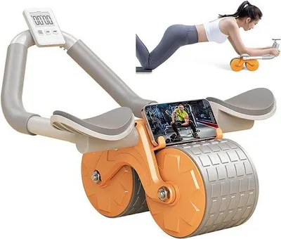 Produktbild von Famanu Automatischer Rebound Bauchmuskeltrainer - 2023 Bauchroller mit Rädern für Zuhause