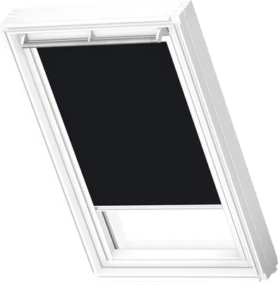 Obrázek produktu pro Originální zatemňovací roleta VELUX pro střešní okna VELUX M06, M35, černá, bílá vodicí lišta