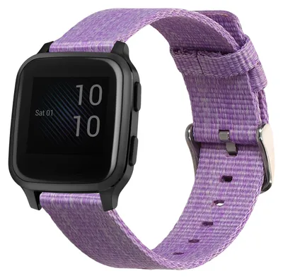 Produktbild von kwmobile Ersatz Armband kompatibel mit Garmin Venu Sq Music / Venu Sq 20mm Armband - Band für Fitness Tracker in Lavendel