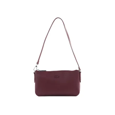 Produktbild von LACOSTE Leder Schultertasche Abendtasche Chantaco Classics Shoulder Bag Zin weinrot