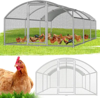 Produktbild von Hühnerstall, 3 x 3 x 2 Meter – Außenbereich für Geflügel mit Sicherheitsschloss und wasserdichtem Dach