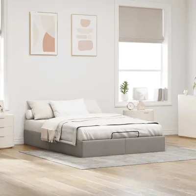 Produktbild von vidaXL Ottoman-Bett ohne Matratze Creme 140x200 cm Stoff