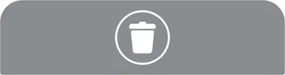 Produktbild von Hinweistafel aus verzinktem Stahl für Rubbermaid Recycling-Station Abfall | 125 Liter | Grau