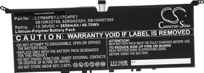 Produktbild von vhbw Akku kompatibel mit Lenovo Yoga S730-13IWL (81J00029GE), S730-13IWL(81J0002QGE) Notebook (2650 mAh, 15,36 V, Li-Polymer)