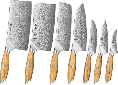 Produktbild von Hezhen - Damast Messer Set 7-teilig - X01 Flagship Serie