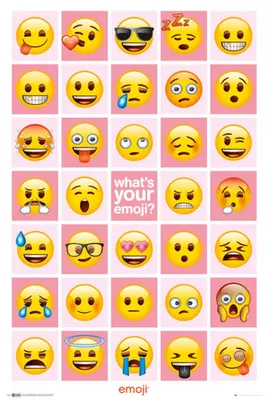 Produktbild von Empireposter 742544, 1 Stück(e), Informativ, Emoji, What's Your Emoji, Rechteck, Junge/Mädchen