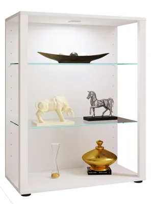 Immagine prodotto di Vetrina in piedi | Vetro con vetro di sicurezza ESG | Dimensioni ca. H. 90 x W. 70 x D. 35 cm | Vetro espositore per stand | Moderno e salvaspazio | Espositore in vetro – Glasol L