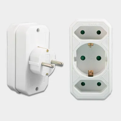 Produktbild von LogiLink LPS221, Typ F, Typ C (Eurostecker) + Typ F, 250 V, Weiß, 3500 W, Stecker/Buchse