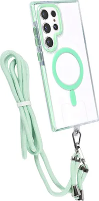 Produktbild von TUNIQ Galaxy S24 Ultra Back cover case - neck cord - magsafe - Green
