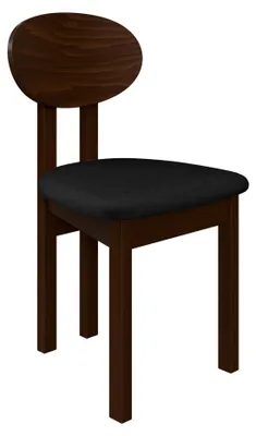 Produktbild von MIRJAN24 Stuhl Divo III, Esszimmerstuhl aus Buchenholz, 47x48x85 cm (Holzfarbe: Nuss, Stofffarbe: Kronos 07)