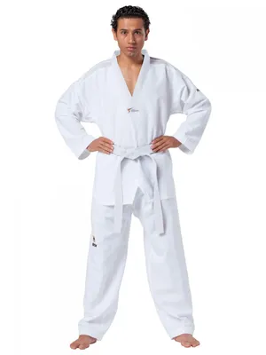 Produktbild von TKD Anzug Fightlite. weißes Revers 180