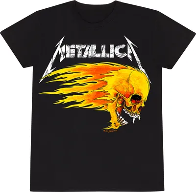 Produktbild von Metallica T-Shirt XL Schwarz Uni Flaming Skull Tour 94