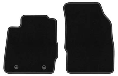 Produktbild von Velours-Fußmatten Vorne für Ford Fiesta MK7 2008-2011 (Schrägheck) – 2-tlg, Schwarz, passgenau – Wielganizator BASIC