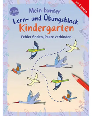 Obrázok produktu pre Mein bunter Lern- und Übungsblock Kindergarten. Fehler finden, Paare verbinden