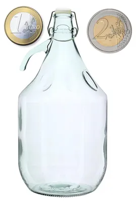 Produktbild von 5L Sparflasche Flasche für 1-und 2-Euro-Münzen Sparbüchse Spardose Bügelflasche