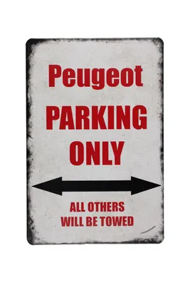 Produktbild von Peugeot Parking Only Blechschild 20x30 cm Vintage Metallschild