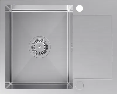 Produktbild von VBChome Edelstahlspüle 60 x 48 cm Gebürsteter Edelstahl Einbauspüle mit Zwei Löcher Spüle Groß Becken Küchenspüle mit Abtropffläche Siphon