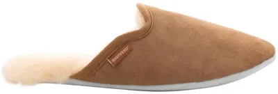 Produktbild von Shepherd Cleo Damen Lammfell-Pantoffel mit Ledersohle Braun (Chestnut), 2292-056