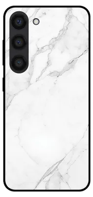 Image de Smartphonica Coque pour Samsung Galaxy S23 avec impression marbre - Coque arrière TPU design marbre - Blanc