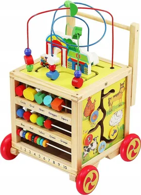 Obrázek produktu pro Dřevěné odstrkovadlo - Vzdělávací kostka 22606