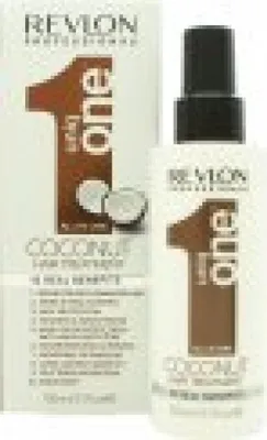 Produktbild von Revlon UniqOne Coconut Hair Treatment 150ml, 150 ml, Frauen, Alle Haare, Anti-Frizz, Farbschutz, Auffrischend, Glanz, Glättend, Weichmachend, Verstärkung, Kokosnuss, Creme, Milch, Spray