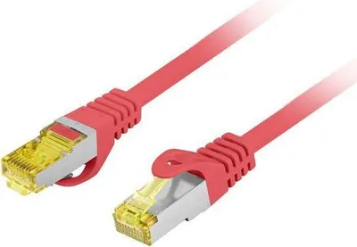Zdjęcie produktu dla Lanberg PCF6A-10CU, 0,5 m, Cat6a, S/FTP (S-STP), RJ-45, RJ-45, Czerwony