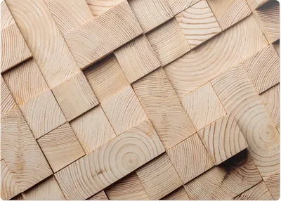 Produktbild von Holzmosaik – Bodenschutzmatte – Rutschfest – Schutzmatte für Büro – Vinylmatte – Stuhlunterlage  – 140 x 100 cm