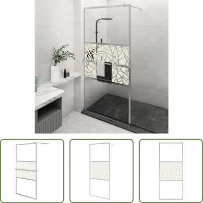 Obrázek produktu pro The Living Store Sprchová zástěna s policí pro sprchový kout chrom 115x195 cm ESG