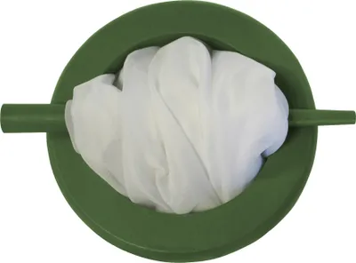 Produktbild von Raffhalter Holz Dunkelgrün Dekospange Gardinenspange modern uni Ringform Raffspange