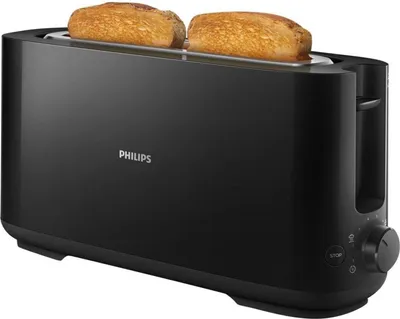 Image de Grille-pain 1 longue fente 1030w noir - Philips - HD2590/90 - daily collection