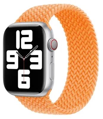 Produktbild von Geflochtenes Solo Loop für das Apple Watch | 44/45/46/49 mm - Größe 2 - Bright Orange
