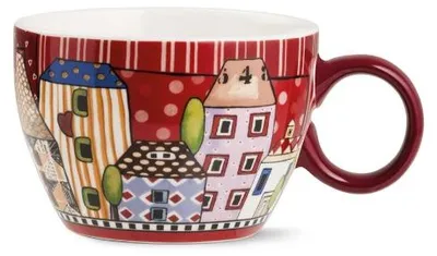 Immagine prodotto di EGAN Tazza da colazione "Paese Mio" Rosso 460 ml