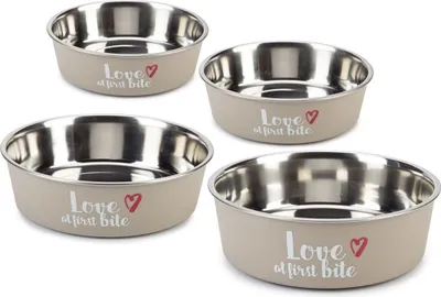 Produktbild von Beeztees Hundenapf First Bite Grau, Größe:450 ml