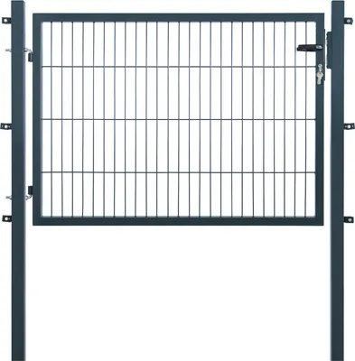 Produktbild von Arvotec Gartentor BxH 150x80 cm mit Schließzylinder und Zaunanschluss Anthrazit Gitterzauntor Stabmattentor Einzeltor Doppelstabmattentor Gartentür