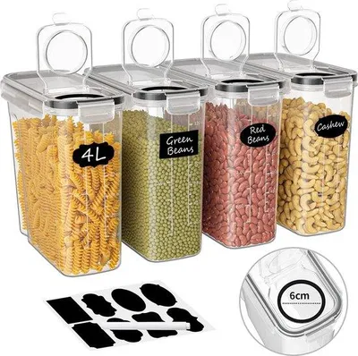 Produktbild von Vorratsdosen Set - Küchenorganizer - Reis- Suß- und Pasta- Lagerung - Küchenbehälter