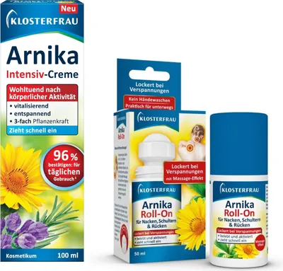 Produktbild von Klosterfrau Arnika Intensiv-Creme & Roll-On 100g & 50ml
