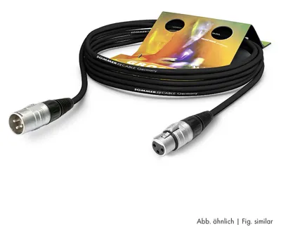 Produktbild von Mikrofonkabel Stage 22 Highflex, 2 x 0,22 mm² | XLR / XLR, HICON | 20,00m | schwarz