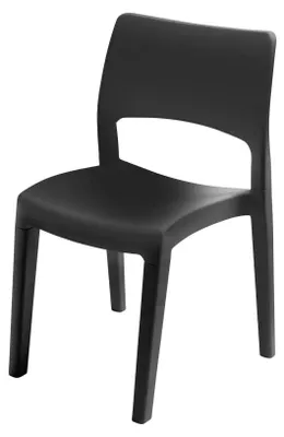 Produktbild von Outdoor-Stuhl Dametran, Stuhl für Esstisch, Outdoor-Sessel, Gartensitz, 100 % Italy, 50 x 51 x 82 cm, Anthrazit