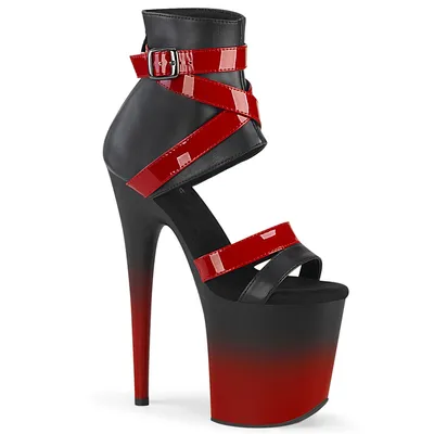 Obrázek produktu pro FLAMINGO-800-15 dámské sandály Pleaser, černo-červené EU 37, US 7