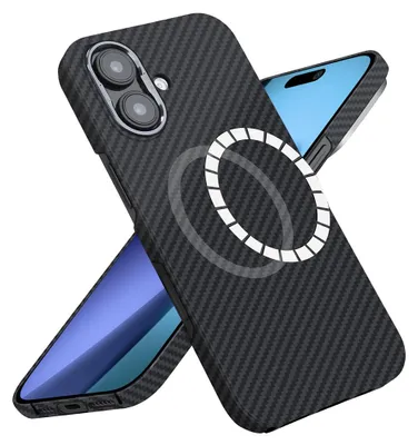 Zdjęcie produktu dla Techsuit - Aramid Fiber MagSafe ochronne etui na iPhone 17 – czarne