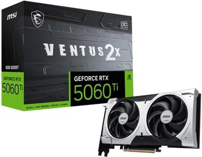 Immagine prodotto di Scheda grafica MSI GeForce RTX 5060 Ti 8G GAMING VENTUS 2X OC PLUS, 8GB GDDR7, con connessioni HDMI/DP