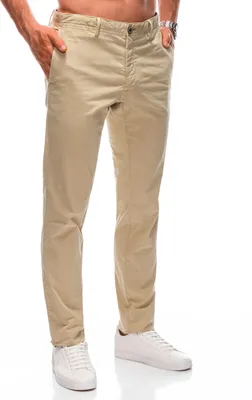 Zdjęcie produktu dla Męskie spodnie chino P1359 ciemny beż 38