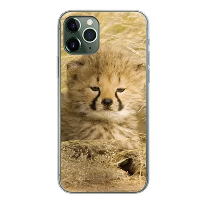 Produktbild von MuchoWow® Handyhülle Schutzhülle Hülle für iPhone 11 Pro Gepard - Jung - Gras Silikon Softcase Handy Hülle - Handy