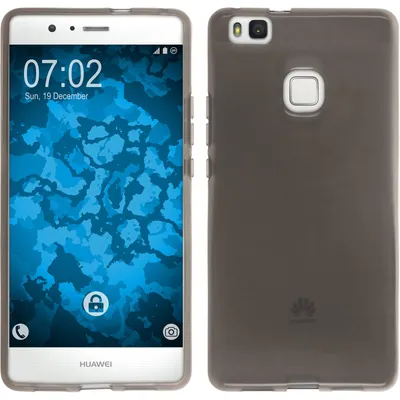 Produktbild von PhoneNatic Case kompatibel mit Huawei P9 Lite - schwarz Silikon Hülle transparent + 2 Schutzfolien