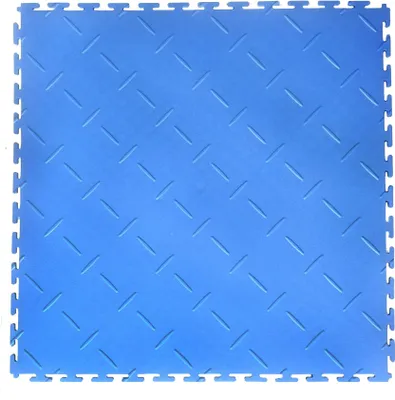 Obrázek produktu pro PVC podlaha do garáží, skladů, hal ,tělocvičen ECO - T LOCK - DIAMOND - 498x498x6,5 mm Modrá