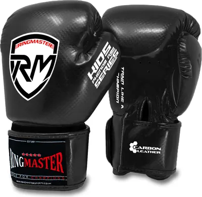 Produktbild von Ringmaster Kinderboxhandschuhe Phenom , Carbontech, Junior Boxhandschuhe, Schwarz 4 Unzen