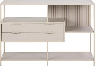 Produktbild von Standregal >Seaford< 2 Schübe, in grau - 114x78x35 (BxHxT)