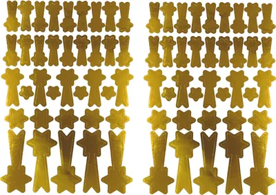 Produktbild von Oblique Unique 74 Sternschnuppen Sticker glänzend Stern Schnuppen Aufkleber für Weihnachten zum Basteln Scrapbooking - gold